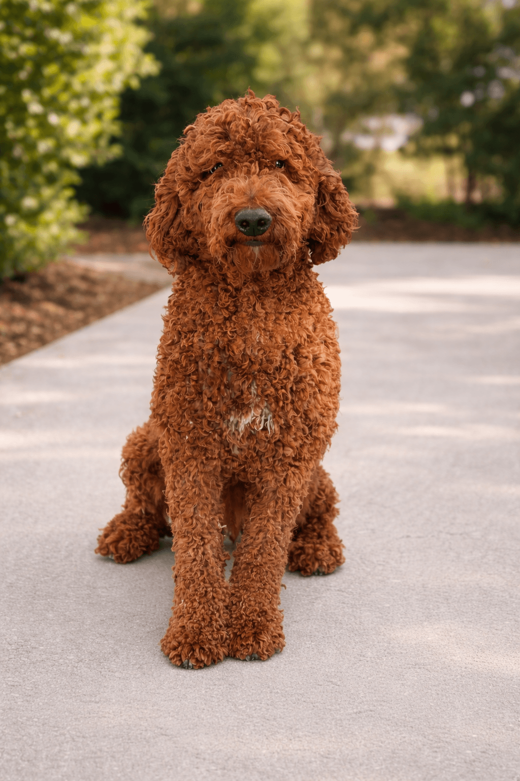 Sawyer, Standard Intense Red Poodle stud at Wilder Doodles